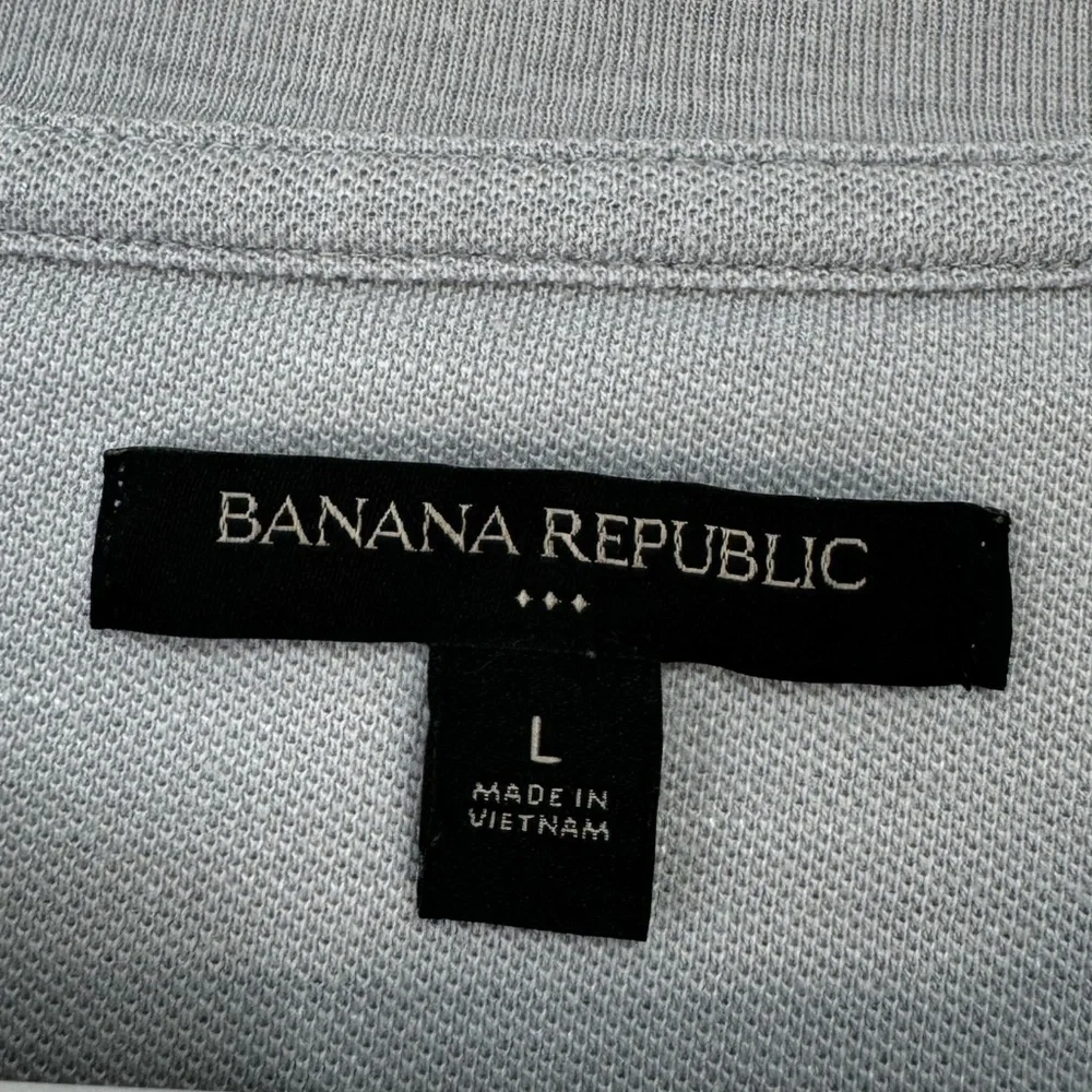 BANANA REPUBLIC Men’s Long Sleeve Jersey L Long Sleeve Gray Henley Shirt Tshirt